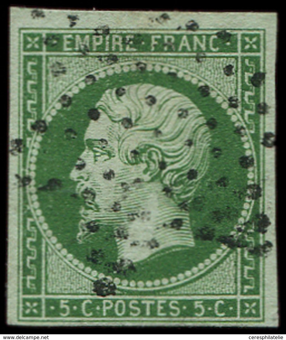 EMPIRE NON DENTELE 12b   5c. Vert Foncé, Obl. Etoile, Nuance Certifiée Calves, TB. C - 1853-1860 Napoléon III.