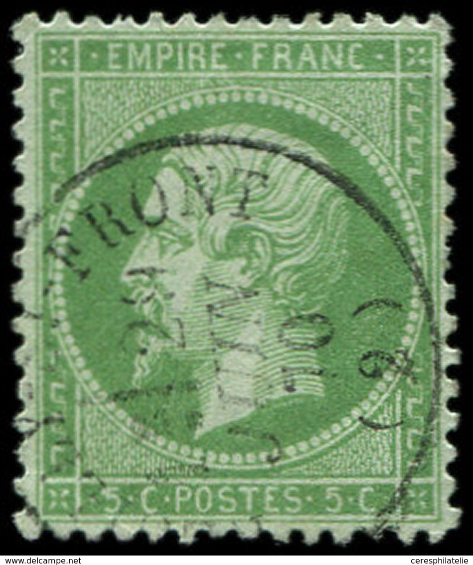 EMPIRE DENTELE 20    5c. Vert, Obl. Càd T16 29/6/70, Frappe TTB - 1862 Napoleone III