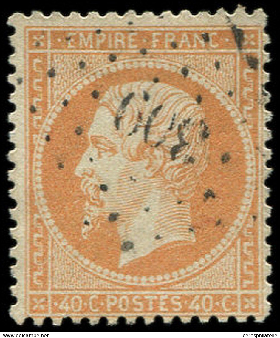 EMPIRE DENTELE 23   40c. Orange, Obl. PC Du GC 309, Frappe Superbe - 1862 Napoléon III.