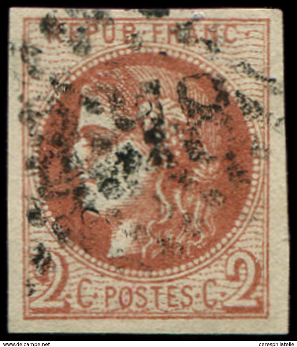 EMISSION DE BORDEAUX 40B   2c. Brun Rouge, Oblitéré GC, TB - 1870 Bordeaux Printing