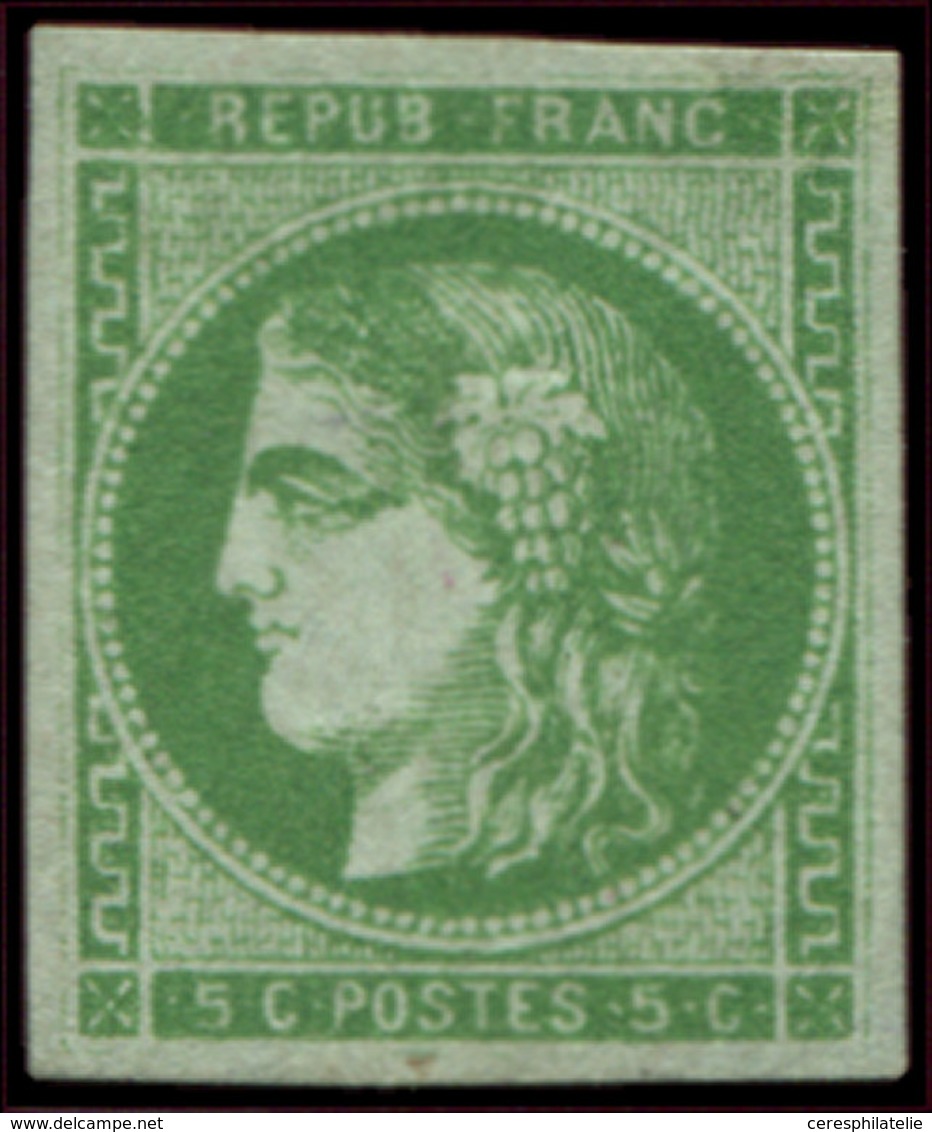 * EMISSION DE BORDEAUX 42Ba  5c. Vert Jaune Foncé, R II, TB - 1870 Ausgabe Bordeaux