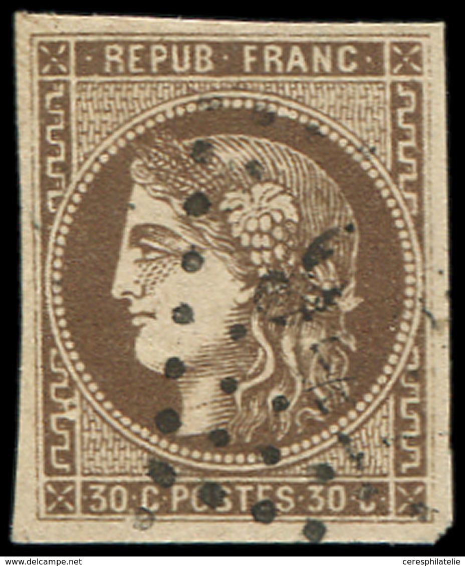 EMISSION DE BORDEAUX 47   30c. Brun, Oblitéré, TB - 1870 Ausgabe Bordeaux
