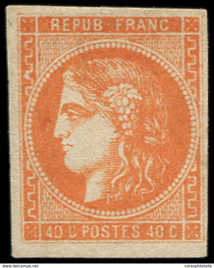 (*) EMISSION DE BORDEAUX 48a  40c. Orange Vif, TB. Br - 1870 Ausgabe Bordeaux