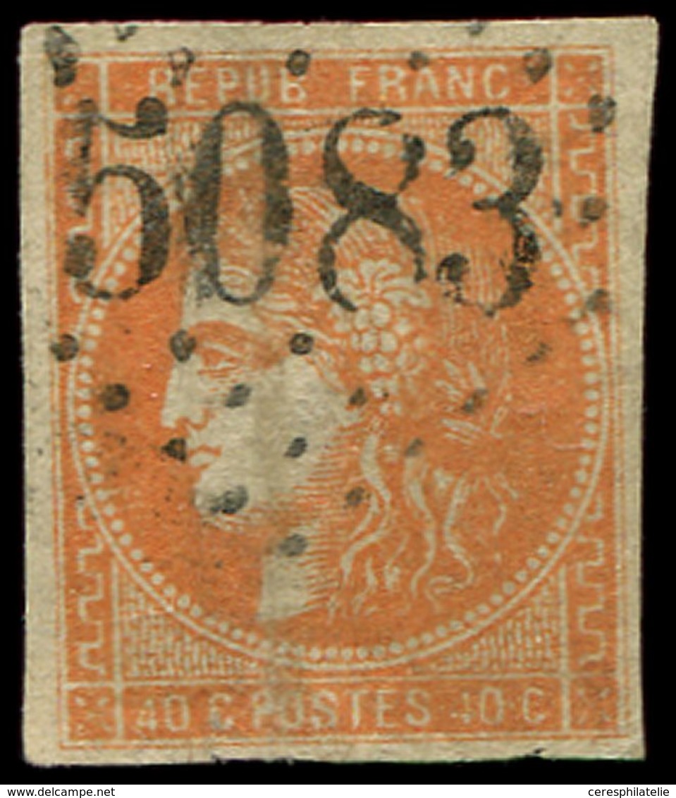 EMISSION DE BORDEAUX 48   40c. Orange, Obl. GC 5083 De CONSTANTINOPLE, TB - 1870 Ausgabe Bordeaux