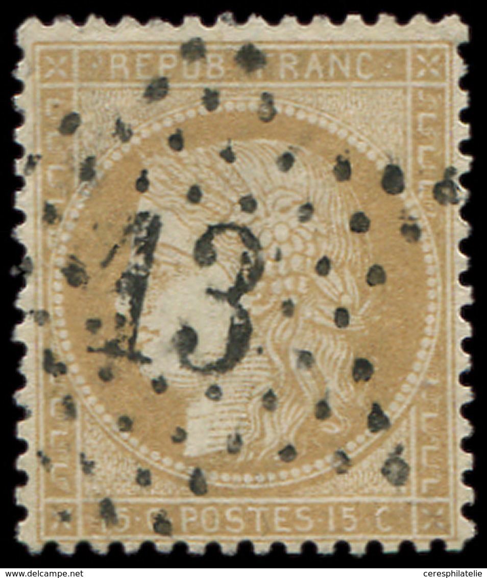 CERES DENTELE 59   15c. Bistre, Obl. Etoile 13, Frappe Superbe, Très Bon Centrage, TTB/Superbe - 1849-1876: Klassik