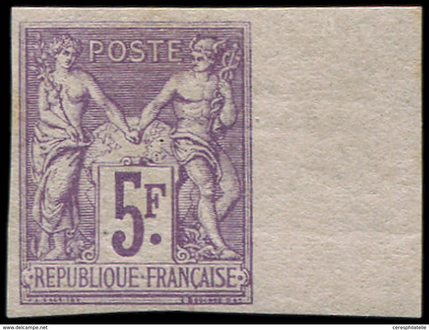 * TYPE SAGE 95e   5f. Violet Sur Lilas, NON DENTELE, Bdf, Inf. Rouss. Sinon TB - 1876-1878 Sage (Typ I)