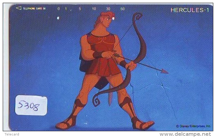 Télécarte  * DISNEY * Japon (110-189985) HERCULES (5308) * JAPAN PHONECARD * CINEMA * FILM MOVIE KINO - Disney