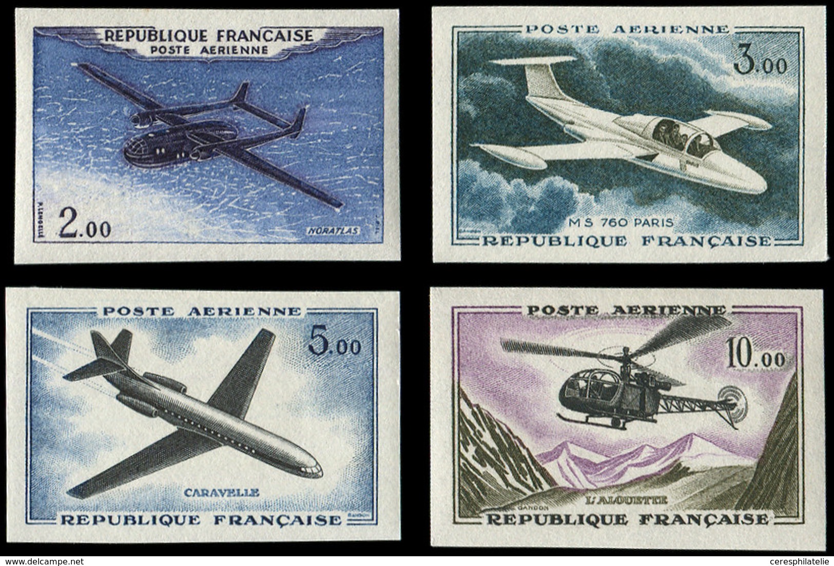 ** NON DENTELES PA 38/41 Avions Et Hélicoptère, Nouveaux Francs, TB - Ohne Zuordnung