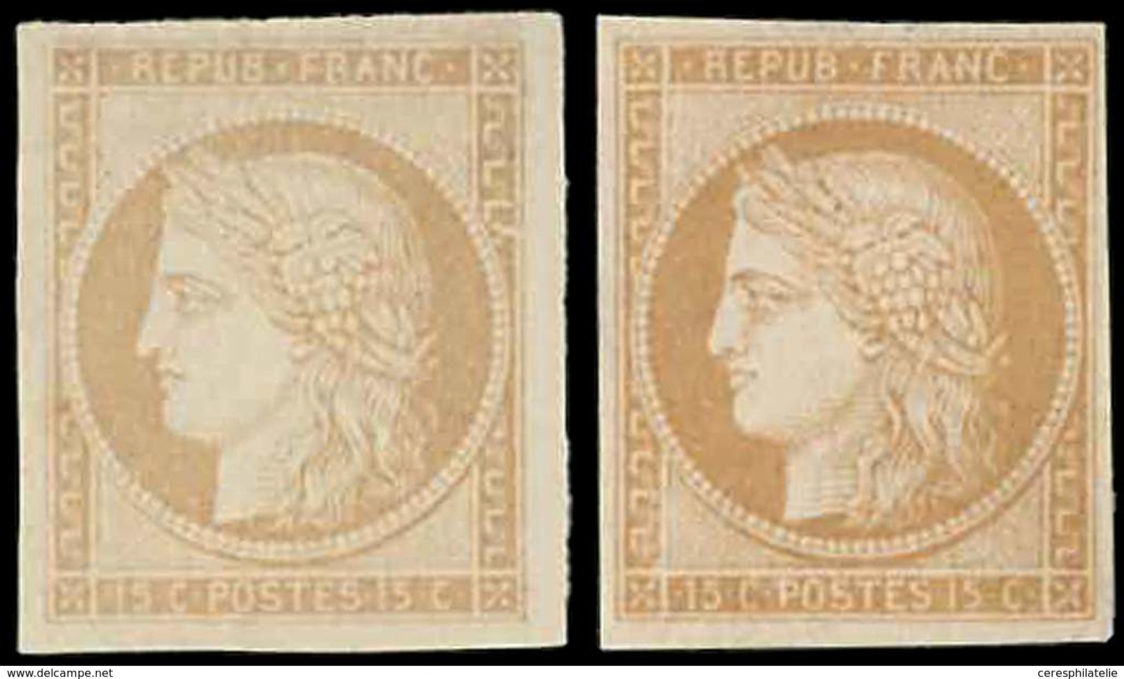 (*) 22   15c. Bistre, 2 Nuances, Neuf Sans Gomme, TB. Br - Other & Unclassified