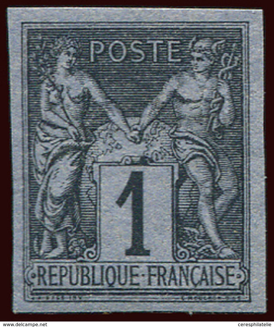 ** 37    1c. Noir Sur Azuré, TB - Other & Unclassified