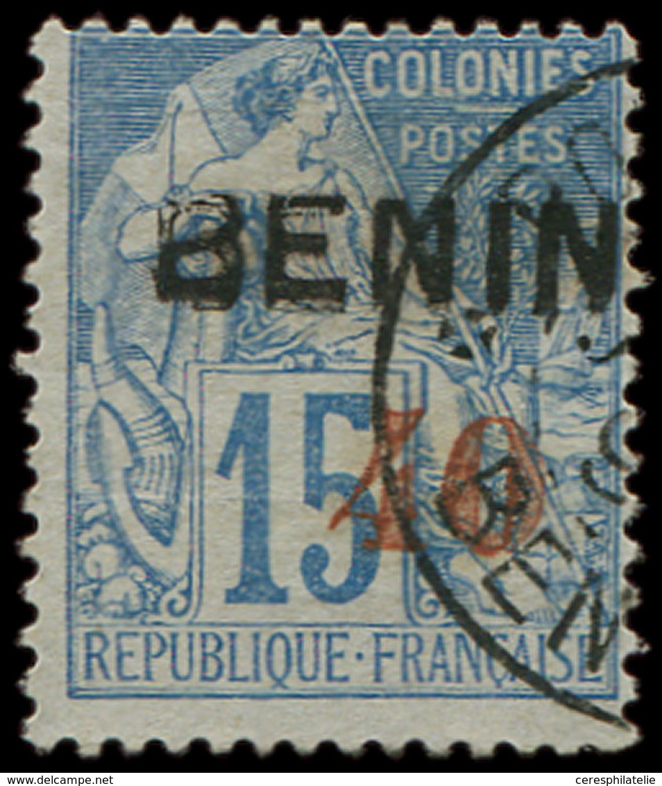 BENIN 15 : 40 Sur 15c. Bleu, Obl., TB - Sonstige & Ohne Zuordnung