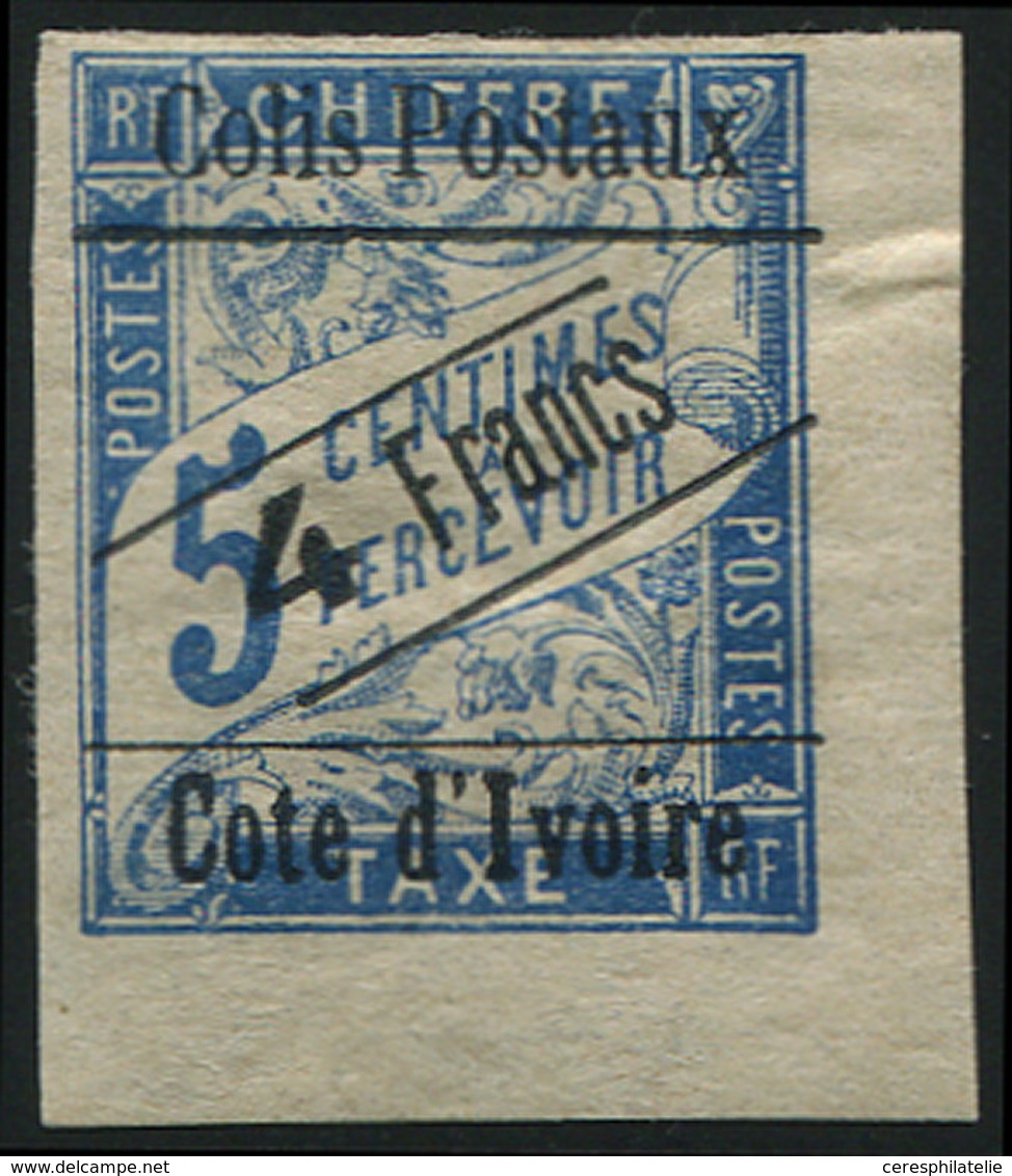 * COTE D'IVOIRE Colis Px 16 : 4f. S. 5c. Bleu, Cdf, TB. C Et J - Sonstige & Ohne Zuordnung