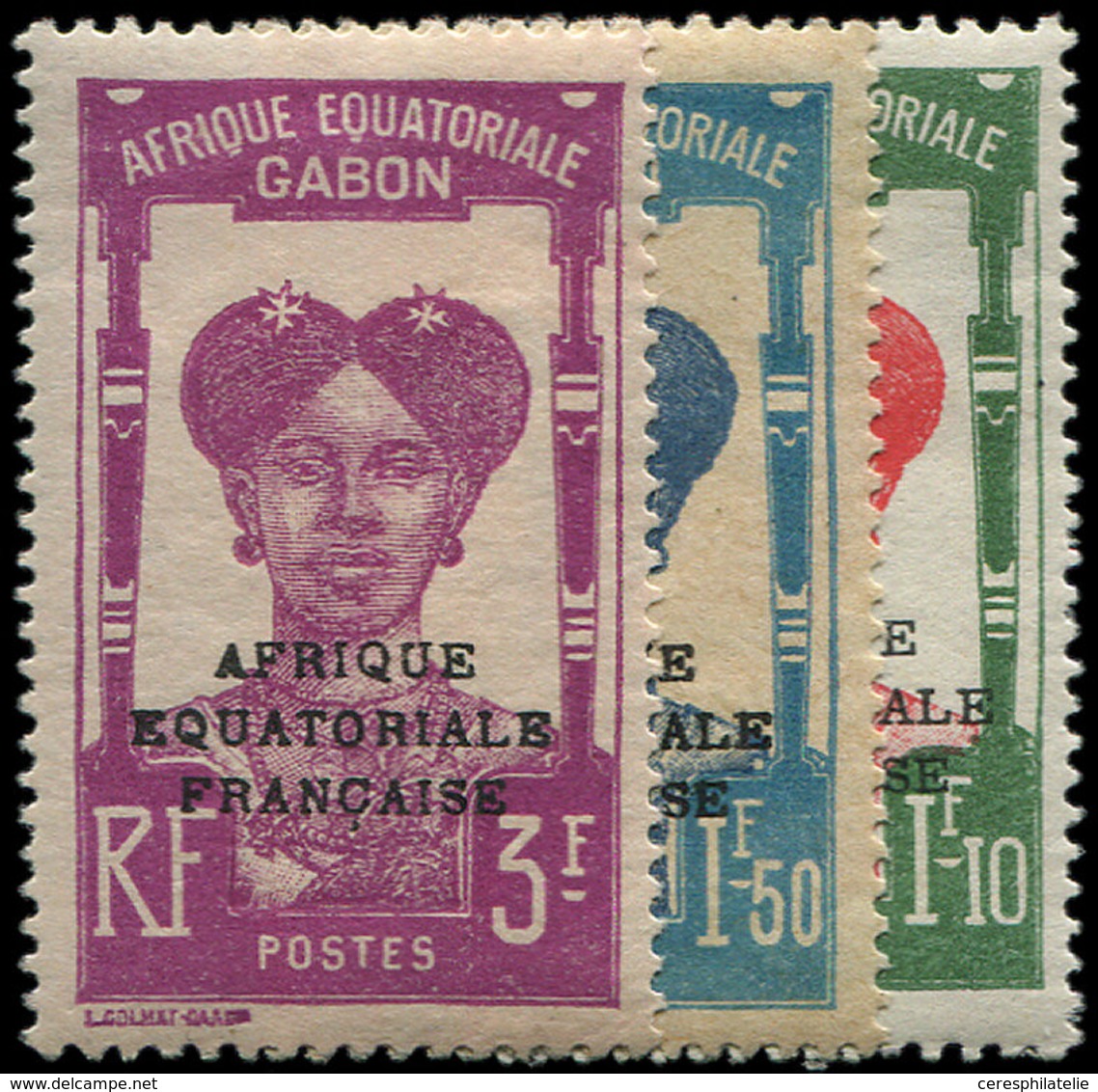 * GABON 116/20 : La Série Surch. AFRIQUE EQUATORIALE FRANCAISE, TB - Sonstige & Ohne Zuordnung