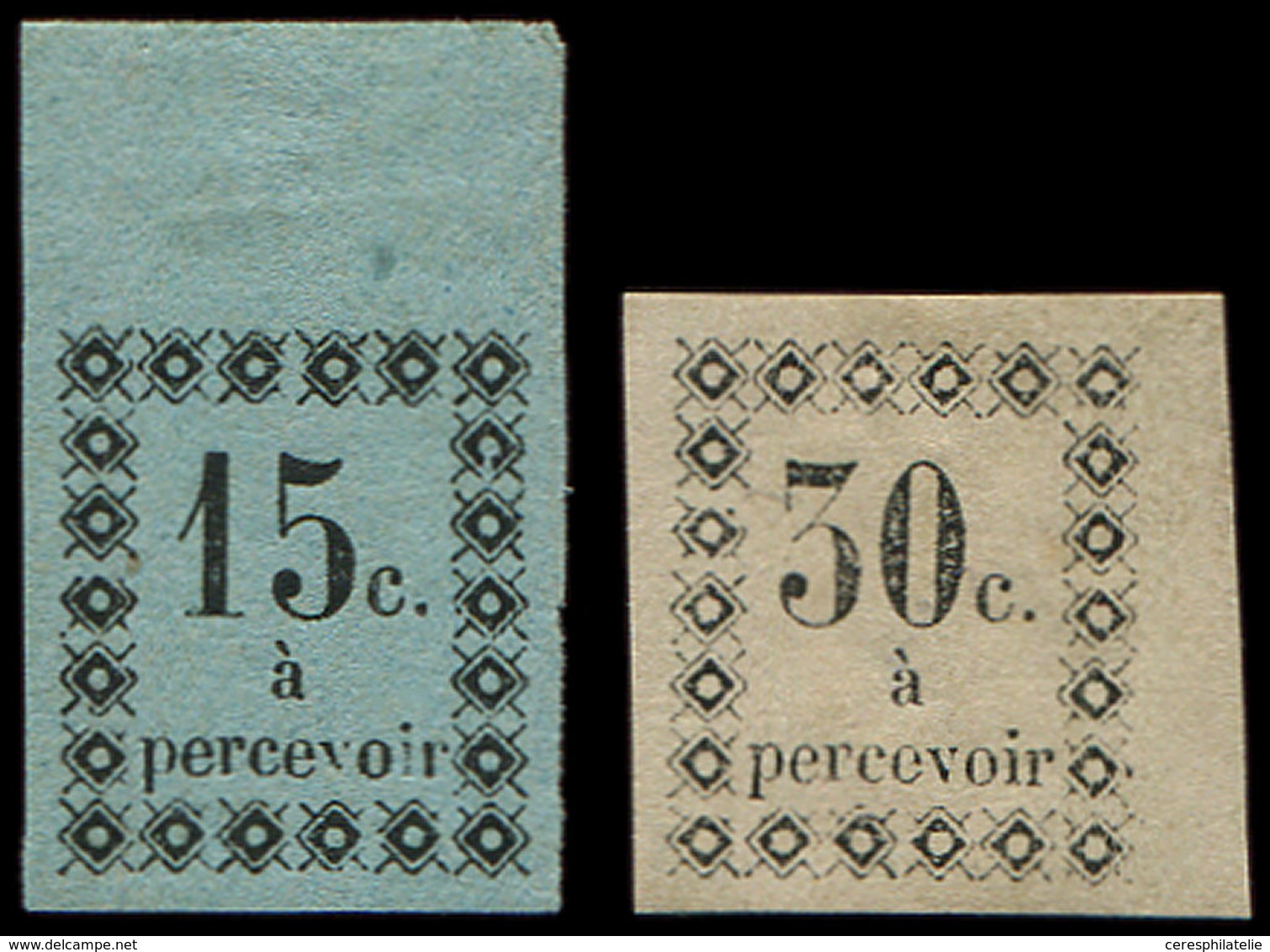 * GUADELOUPE Taxe 4/5 : 15c. Et 30c. De 1879, N°4 Gomme Partielle, Bdf, TB - Sonstige & Ohne Zuordnung