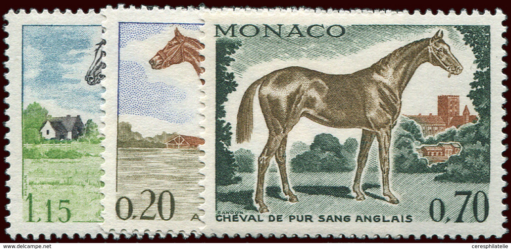 ** MONACO 831/38 : Chevaux Pur Sang, La Série, TB - Gebraucht