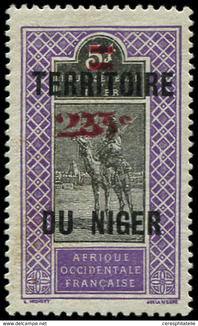 * NIGER 20a : 25c. Sur 5f. Violet Et Noir, DOUBLE Surch., TB - Sonstige & Ohne Zuordnung