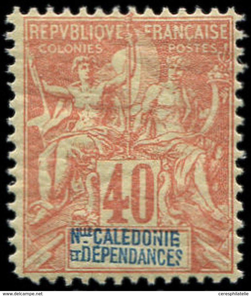 ** NOUVELLE CALEDONIE 50 : 40c. Orange, Un Coin Légèrement Rogné, TB - Ungebraucht