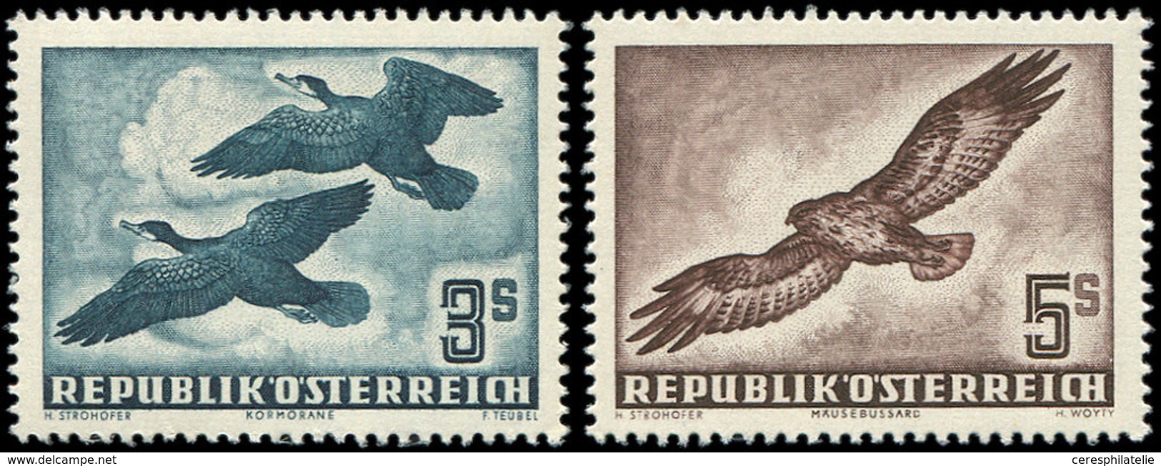 ** AUTRICHE PA 57/58 : 2s. Et 5s., Oiseaux, TB - Sonstige & Ohne Zuordnung