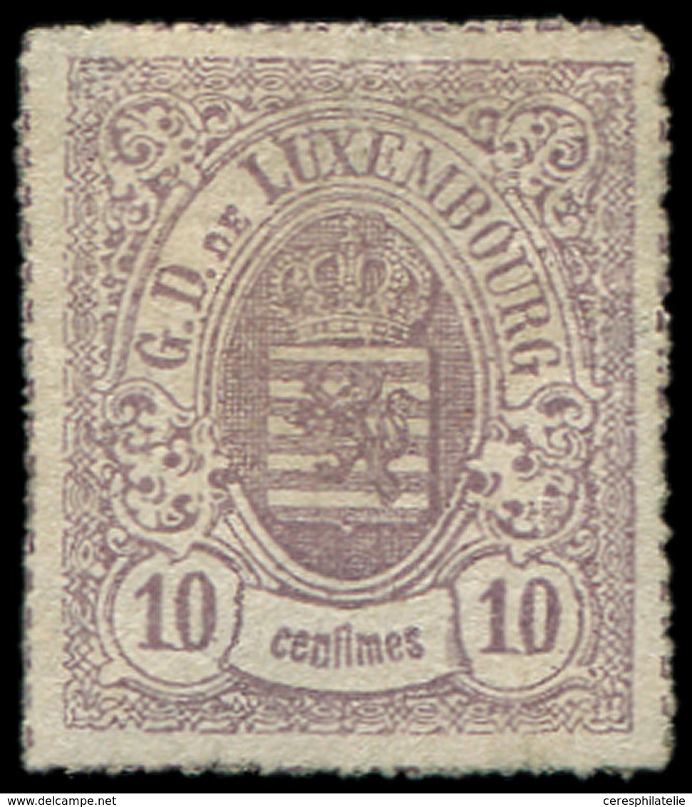 * LUXEMBOURG 17a : 10c. Violet-lilas, PERCE En LIGNES, TB - 1852 Wilhelm III.