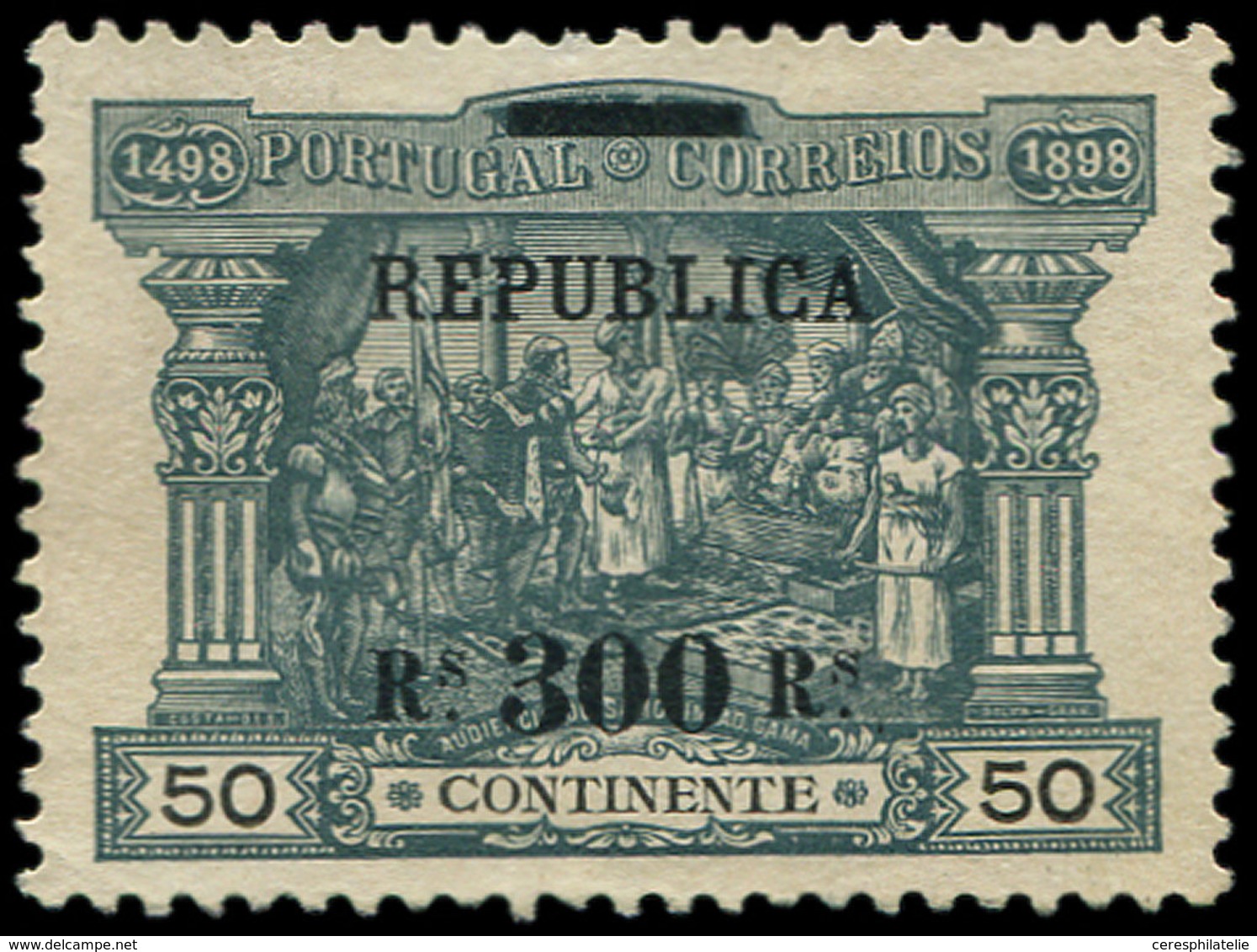 (*) PORTUGAL 193 : 300r. Ardoise Et Noir, TB - Other & Unclassified