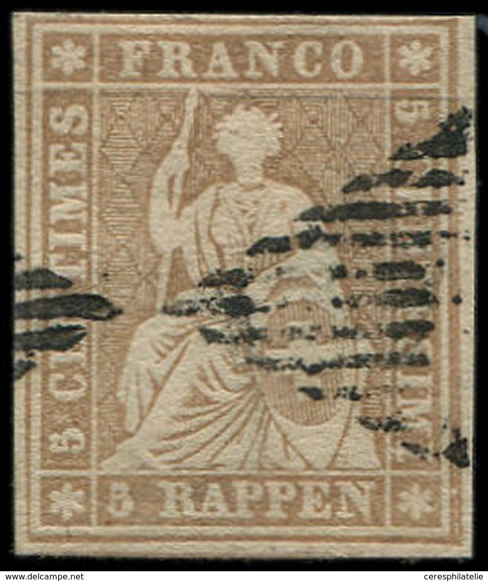 SUISSE 26b : 5r. Brun, Obl., TB - Used Stamps