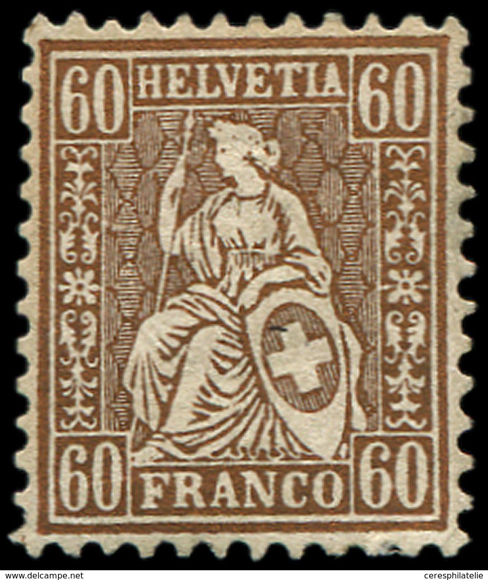 (*) SUISSE 40 : 60c. Bronze, TB. J - Used Stamps