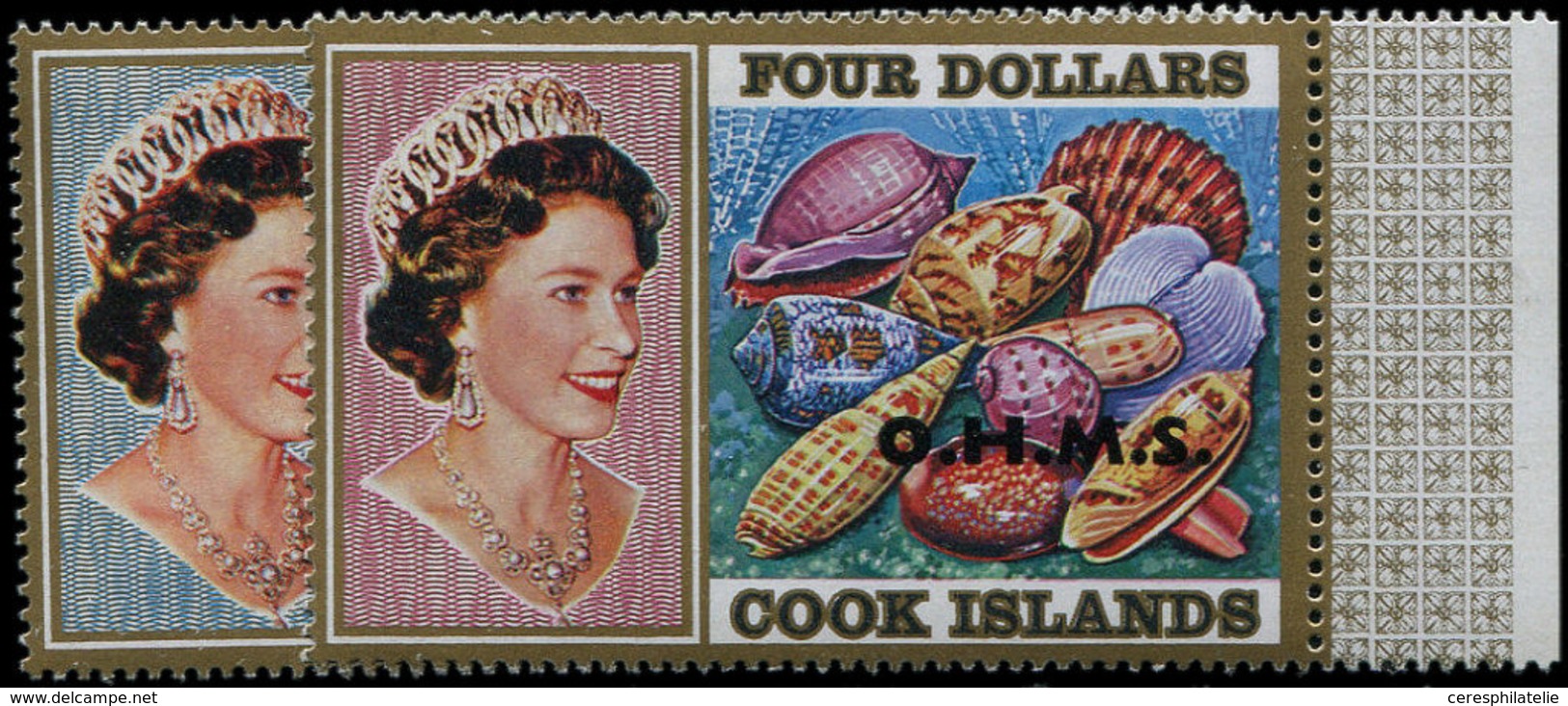 ** ILES COOK Service 30/31 : Or Et Polychrome, Bdf, TB - Cookinseln