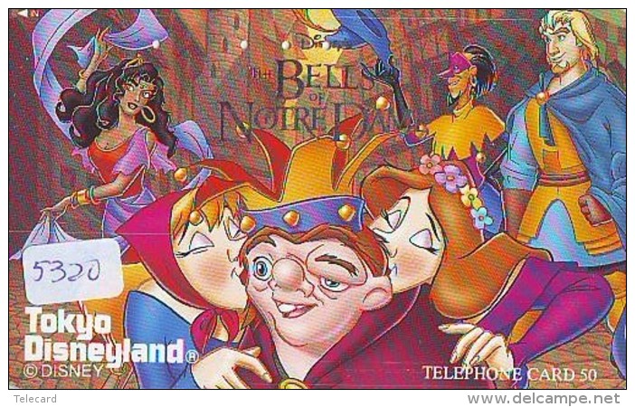 Télécarte DISNEY Du Japon (110-179370)  LE BOSSU DE NOTRE DAME (5320) PHONECARD JAPAN * CINEMA * FILM - Disney