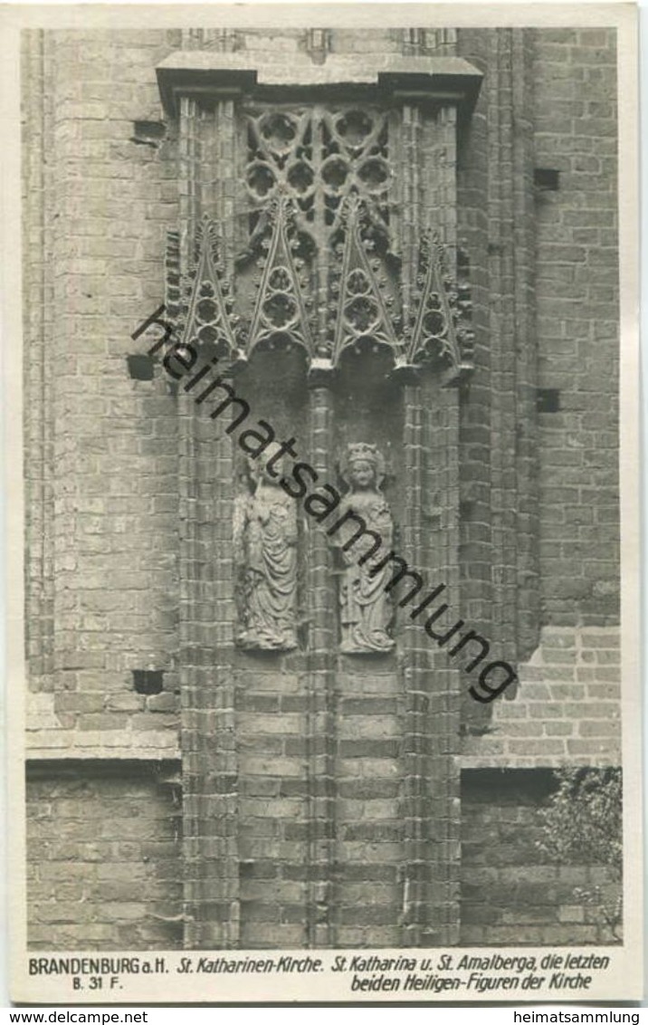 Brandenburg A. H. - St. Katharinen Kirche - Die Heiligen St. Katharinen Und St. Amalberga - Foto-AK 30er Jahre - Verlag - Brandenburg