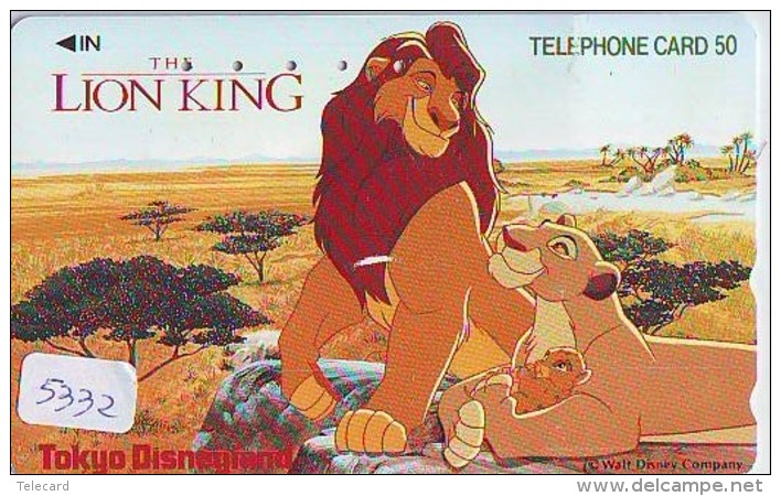 Télécarte  * DISNEY * Japon (110-158051) LION KING   (5332) * JAPAN PHONECARD * CINEMA * FILM MOVIE KINO - Disney