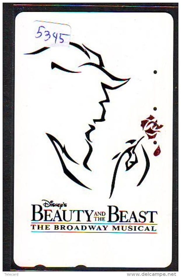 Télécarte * DISNEY * Japon (110-174266) BEAUTY AND THE BEAST (5345) JAPAN PHONECARD * CINEMA * FILM MOVIE - Disney