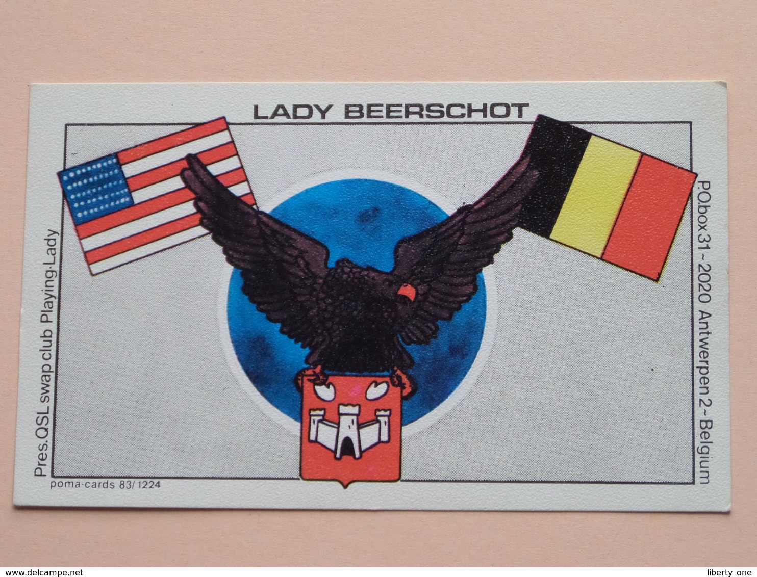 LADY BEERSCHOT ( Stamp : Playing Lady Q.S.L. Swapclub Belgium ) Anno 19?? ( Antwerpen : Zie Foto Details ) ! - Autres & Non Classés