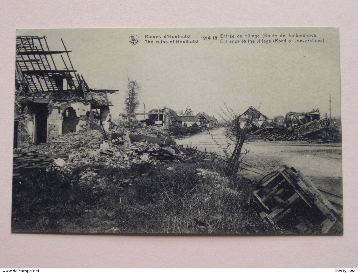 Route De JONKERSHOVE - Ruines / The Ruins 1914 - 1918 ( Thill ) Anno 19?? ( Zie Foto Details ) ! - Houthulst