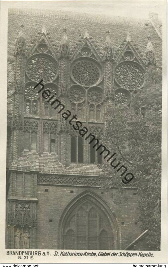 Brandenburg A. H. - St. Katharinen Kirche - Giebel Der Schöppen Kapelle Foto-AK 30er Jahre - Verlag Ludwig Walter Berlin - Brandenburg