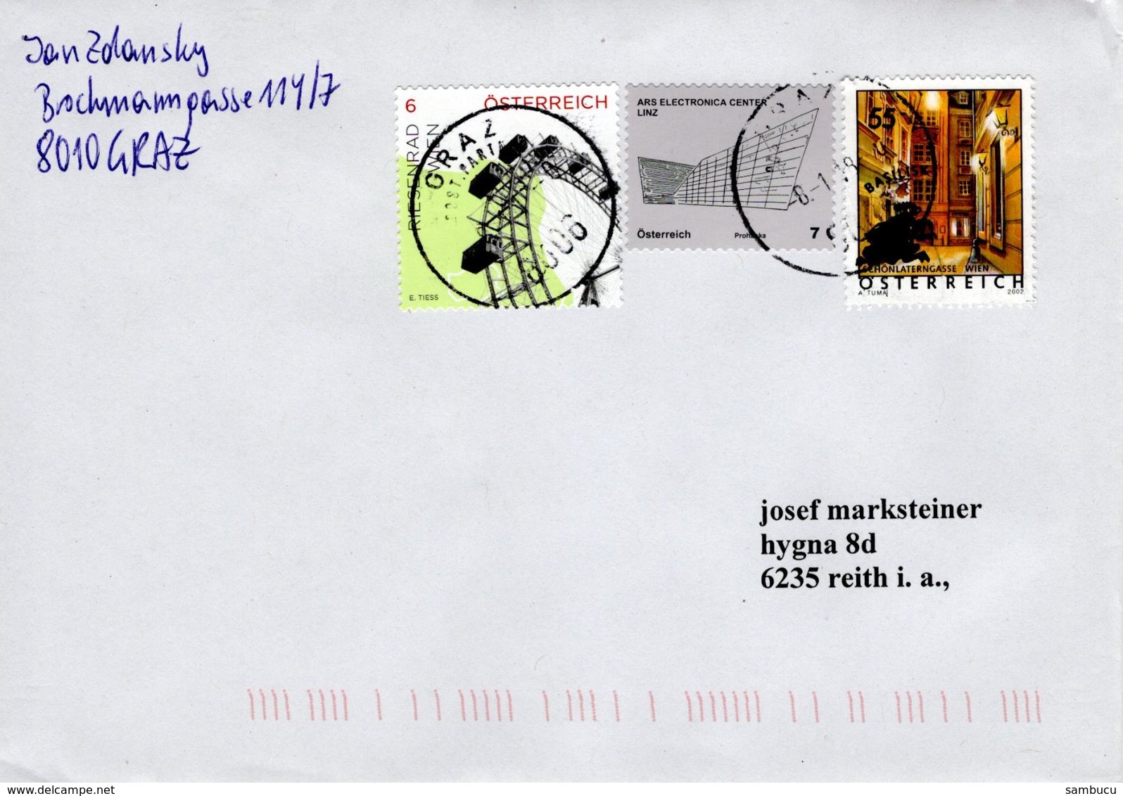 Brief Von 8006 Graz Postpartner Mit 68 Cent Mischfrankatur 2018 - Storia Postale