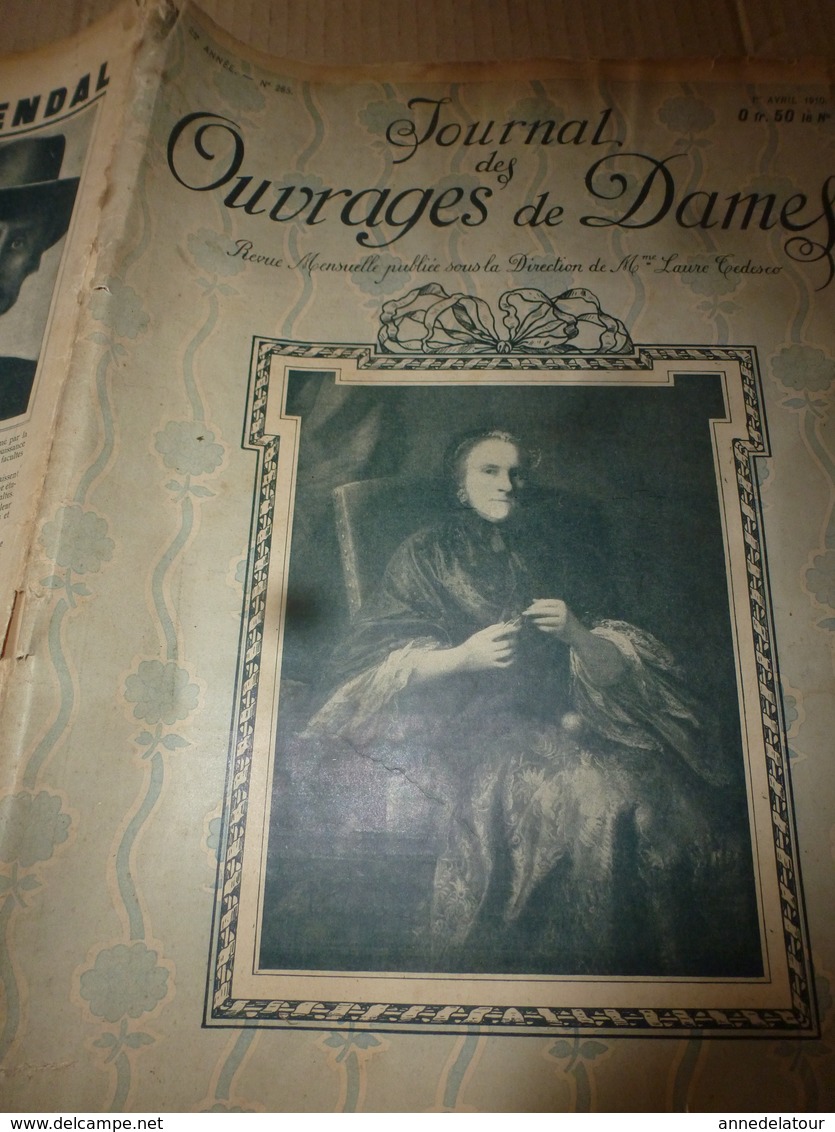 1910 JOURNAL Des OUVRAGES De DAMES & Dessins Décalquables Au Fer Chaud ;Le LIT(antiquité à Nos Jours); Par Laure Tedesco - Kant En Stoffen