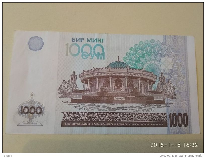 1000 Sum 2001 - Uzbekistan