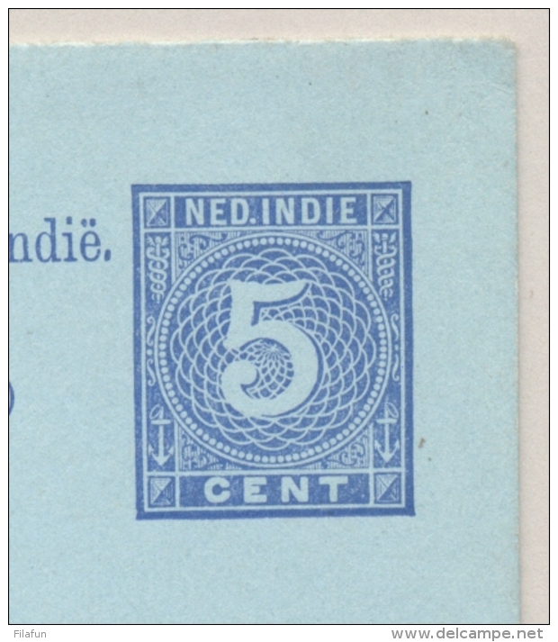 Nederlands Indië - 1897 - 5+5 Cent Cijfer Ultramarijn, Briefkaart G11b / H&amp;G 12a - Ongebruikt - Nederlands-Indië