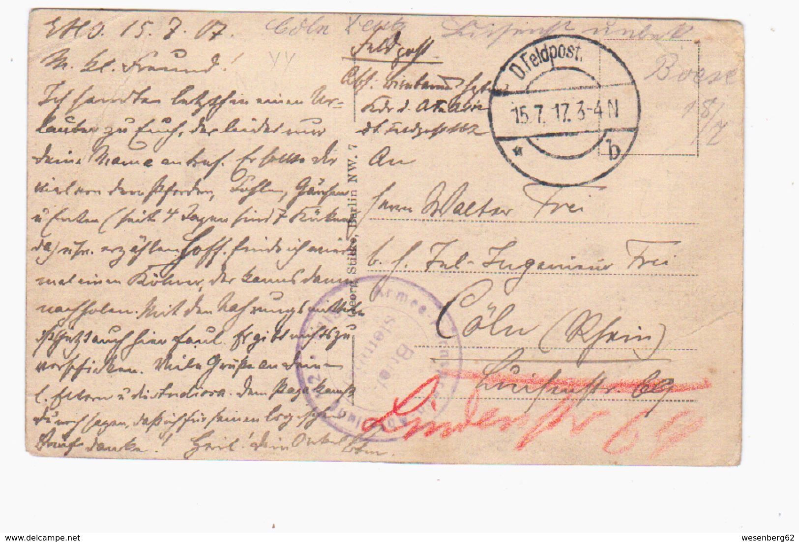 Lida Wilnaer Strasse 1917 Feldpost OLD POSTCARD 2 Scans - Weißrussland