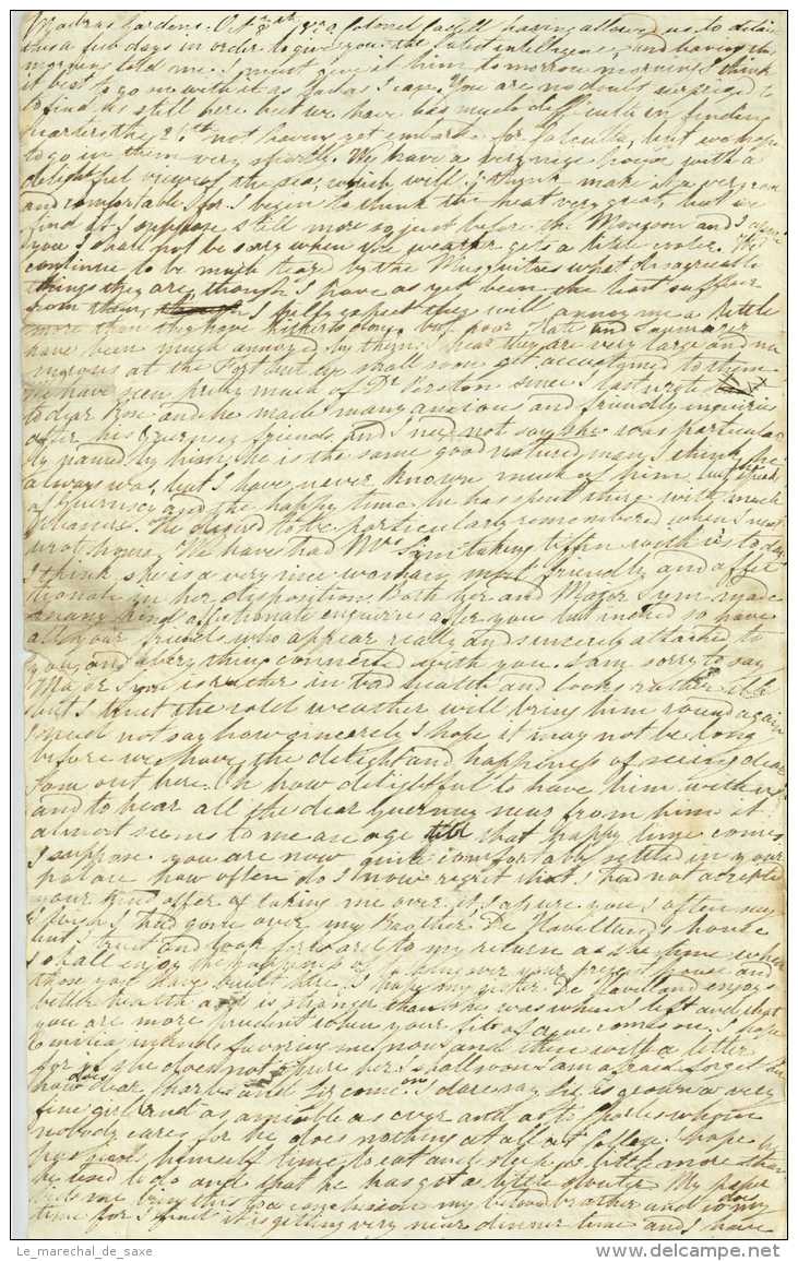 Ship Letter 1830 De Sausmarez De Havilland Madras Chennai India East India Company Army - ...-1852 Préphilatélie