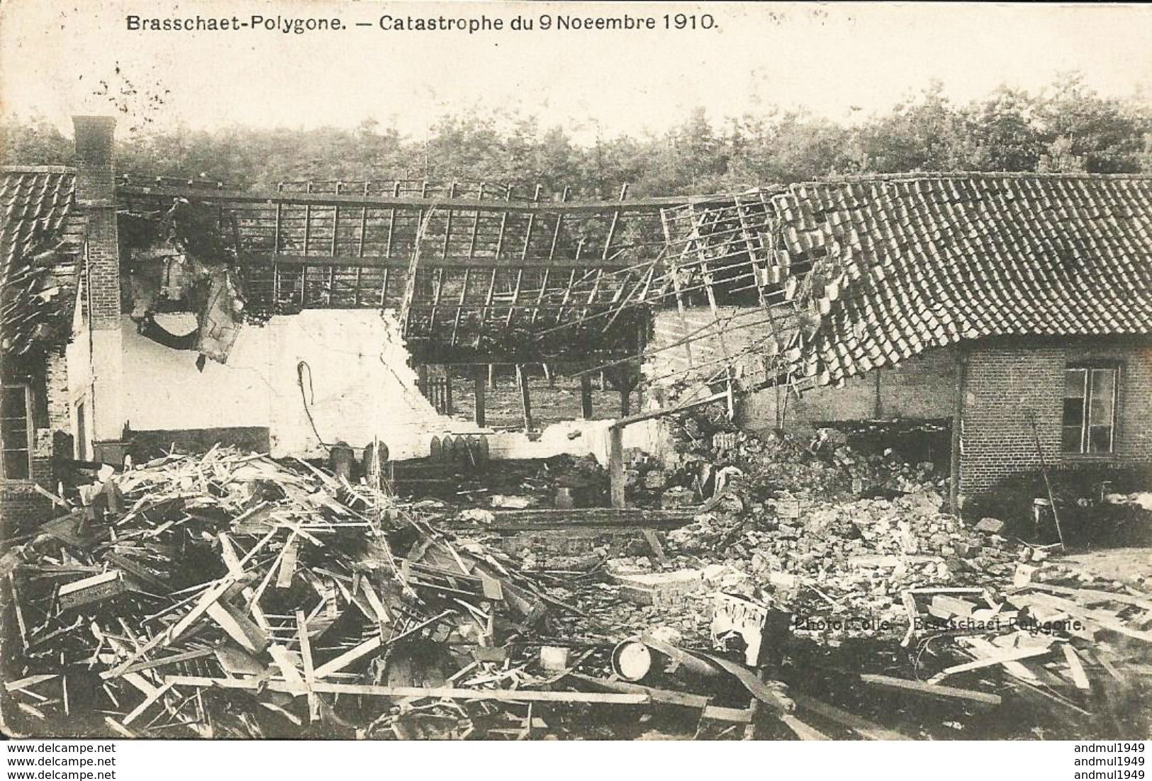 BRASSCHAAT-Polygone - Catastrophe Du 9 Novembre 1910 - Oblitération De 1914 - Brasschaat