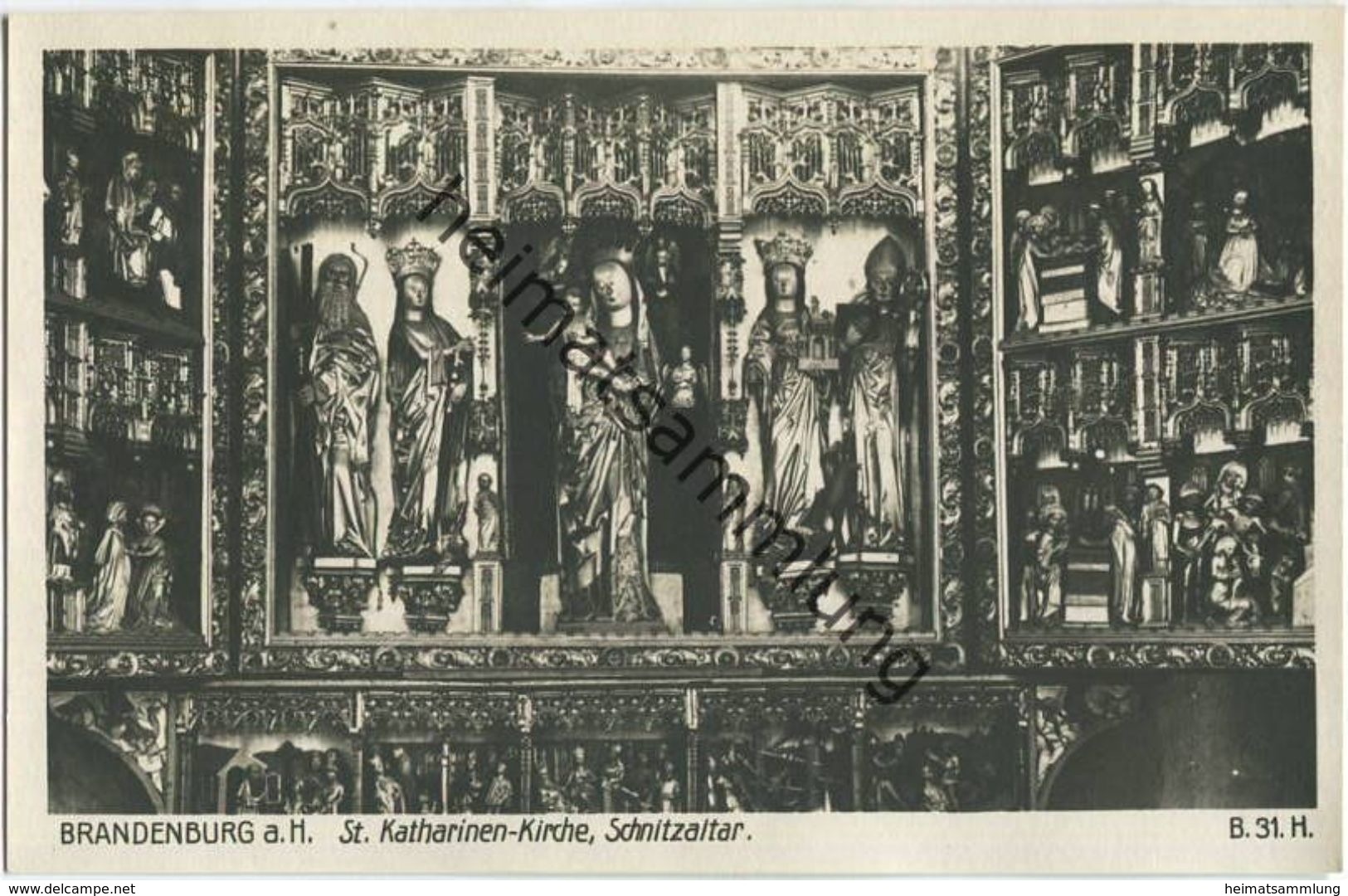 Brandenburg A. H. - St. Katharinen Kirche - Schnitzaltar - Foto-AK 30er Jahre - Verlag Ludwig Walter Berlin - Brandenburg