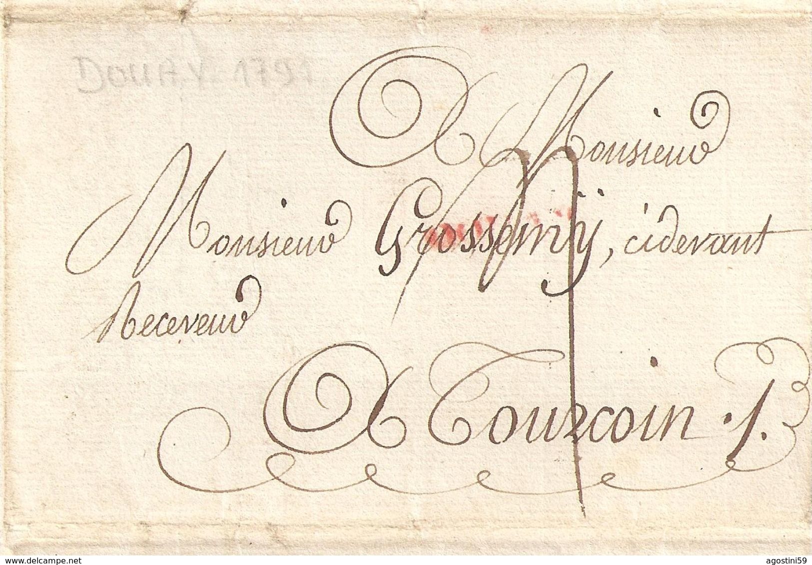 Lettre De Douai Pour Tourcoing 1791 - Manoscritti