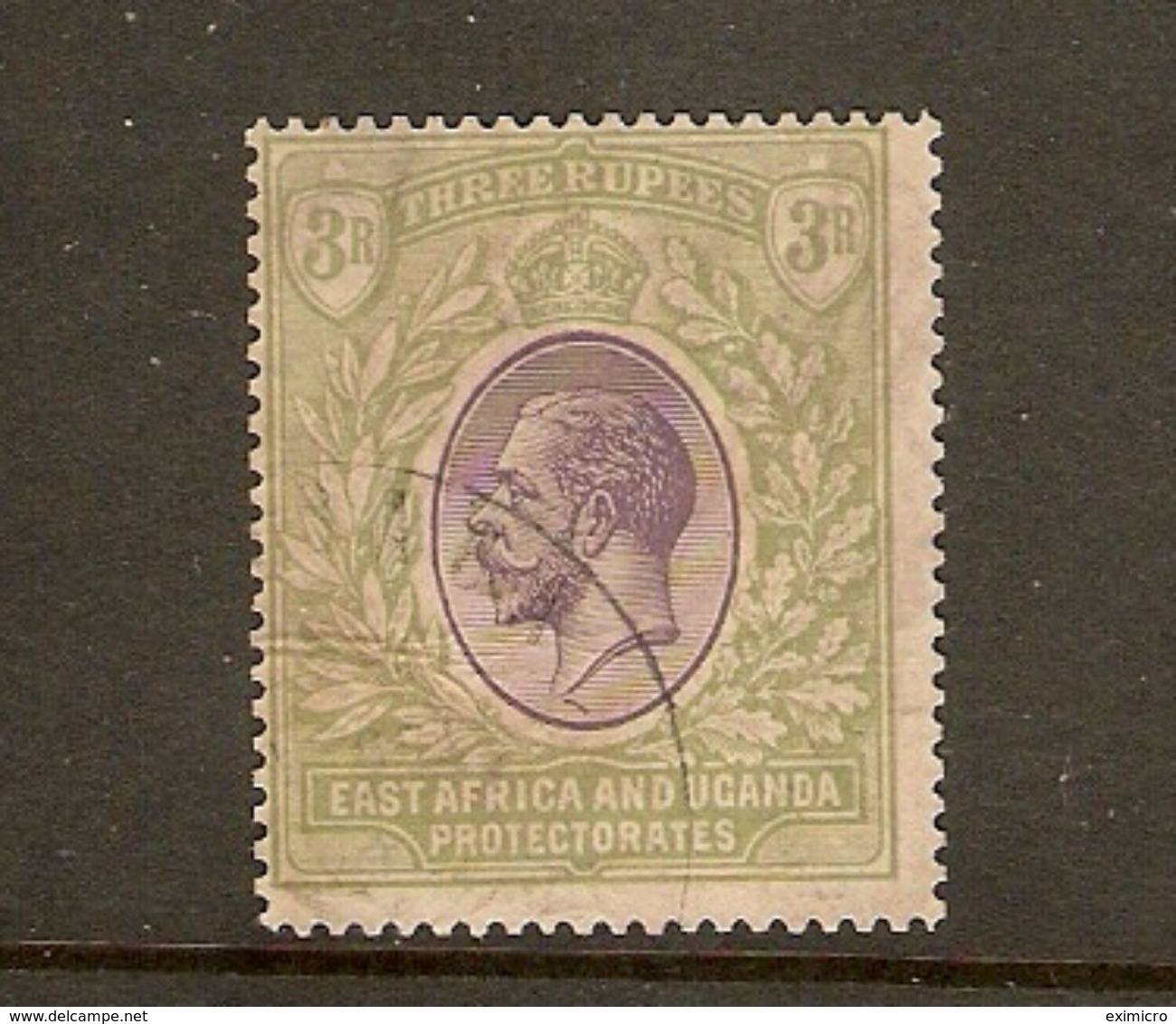 EAST AFRICA And UGANDA 1912 - 1921 3R SG 55 WATERMARK MULTIPLE CROWN CA FINE USED Cat £130 - Protectorados De África Oriental Y Uganda