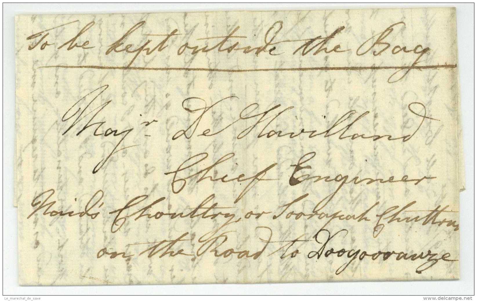 Mary De HAVILLAND Madras 1822 East India Company DURGARAJUPATNAM - ...-1852 Prephilately