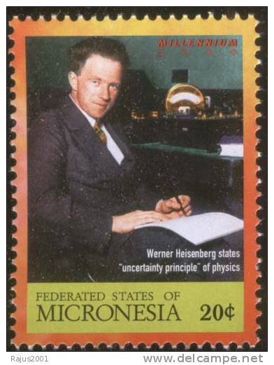 Werner Heisenberg States Uncertainty Principle Of Physics, Nobel Prize, MNH Micronesia - Physik