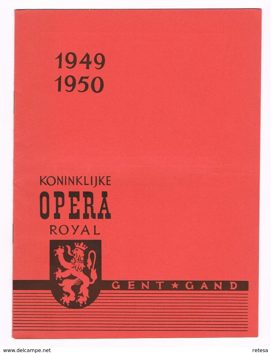 PROGRAMMA OPERA GENT 1949/1950  OPERETTE  VICTORIA EN HAAR HUZAAR - Programma's