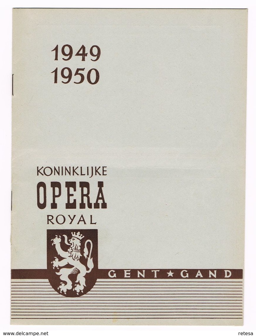 PROGRAMMA OPERA GENT 1949/1950  OPERETTE  VENUS IN ZIJDE  ROBERT STOLZ - Programmes