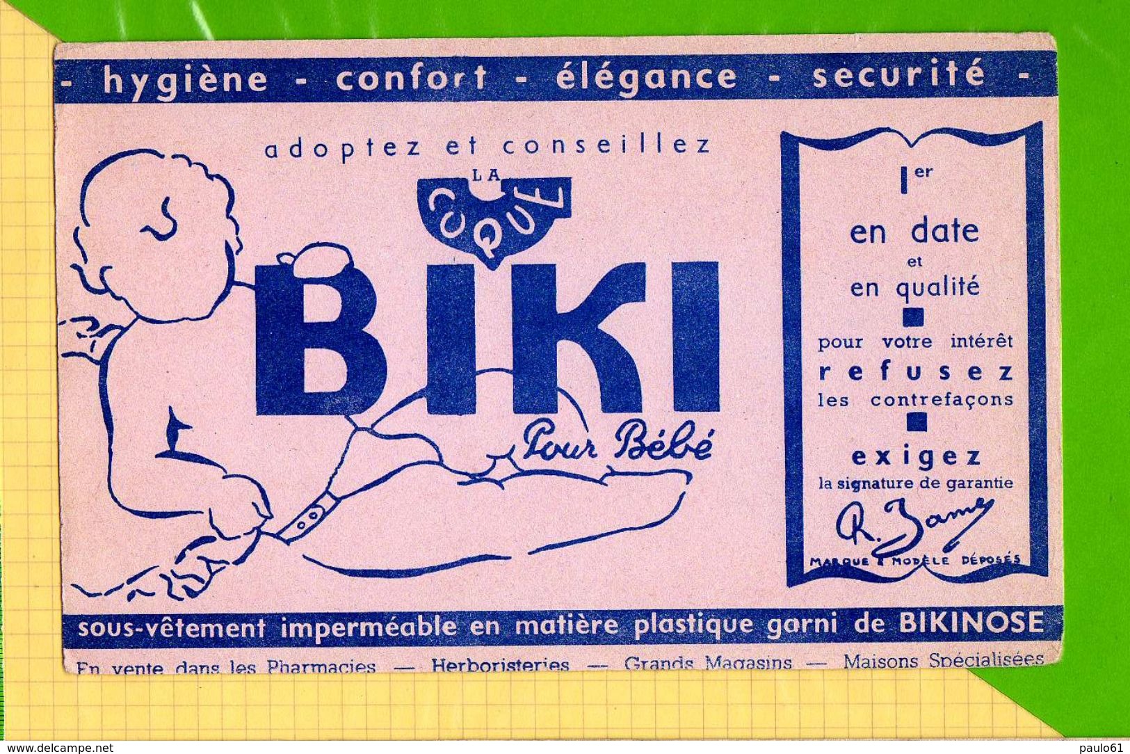 BUVARD & Blotting Paper : Hygiene  Confort  BIKI Pour Bebe - Parfums & Beauté