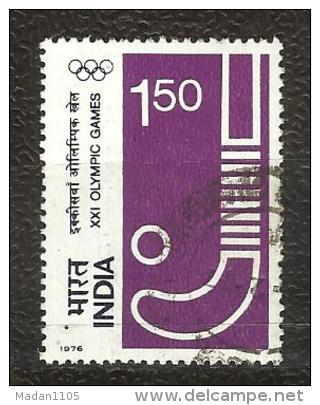 INDIA, 1976, XXI Olympic Games, Olympics,  Athletics,  Re 1.50  Stamp, 1 V,  FINE USED - Gebraucht